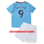 Manchester City Haaland 9 Fodboldtrøje Børn Hjemmebane 2022-23