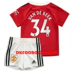 Manchester United Van De Beek 34 Fodboldtrøje Børn Hjemmebane 2022-23