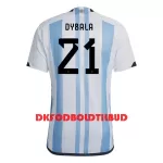Argentina Dybala 21 Fodboldtrøje Herre Hjemmebane VM 2022
