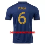 Frankrig Pogba 6 Fodboldtrøje Herre Hjemmebane VM 2022