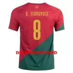 Portugal Bruno Fernandes 8 Fodboldtrøje Herre Hjemmebane VM 2022