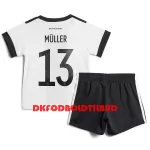 Tyskland Müller 13 Fodboldtrøje Børn Hjemmebane VM 2022