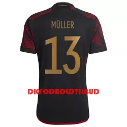 Tyskland Müller 13 Fodboldtrøje Herre Udebane VM 2022
