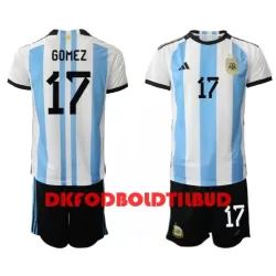 Argentina Alejandro Gomez 17 Fodboldtrøje Børn Hjemmebane VM 2022