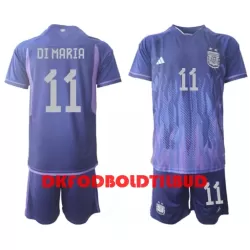 Argentina Angel Di Maria 11 Fodboldtrøje Børn Udebane VM 2022 Argentina Angel Di Maria 11 Fodboldtrøje Børn Udebane VM 2022