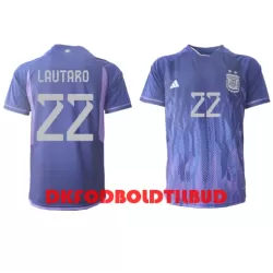 Argentina Lautaro Martinez 22 Fodboldtrøje Herre Udebane VM 2022