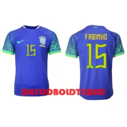 Brasilien Fabinho 15 Fodboldtrøje Herre Udebane VM 2022