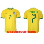 Brasilien Lucas Paqueta 7 Fodboldtrøje Herre Hjemmebane VM 2022