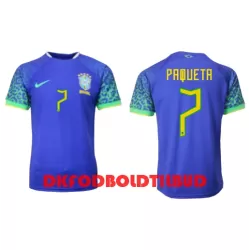 Brasilien Lucas Paqueta 7 Fodboldtrøje Herre Udebane VM 2022