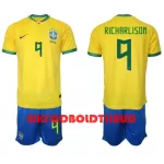 Brasilien Richarlison 9 Fodboldtrøje Børn Hjemmebane VM 2022