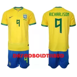Brasilien Richarlison 9 Fodboldtrøje Børn Hjemmebane VM 2022