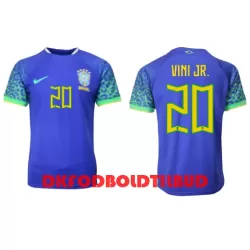 Brasilien Vini JR 20 Fodboldtrøje Herre Udebane VM 2022