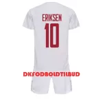 Danmark Christian Eriksen 10 Fodboldtrøje Børn Udebane VM 2022