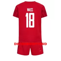 Danmark Daniel Wass 18 Fodboldtrøje Børn Hjemmebane VM 2022 Danmark Daniel Wass 18 Fodboldtrøje Børn Hjemmebane VM 2022