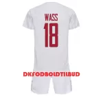 Danmark Daniel Wass 18 Fodboldtrøje Børn Udebane VM 2022