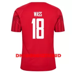 Danmark Daniel Wass 18 Fodboldtrøje Herre Hjemmebane VM 2022 Danmark Daniel Wass 18 Fodboldtrøje Herre Hjemmebane VM 2022