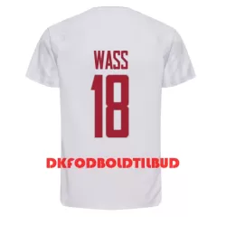 Danmark Daniel Wass 18 Fodboldtrøje Herre Udebane VM 2022 Danmark Daniel Wass 18 Fodboldtrøje Herre Udebane VM 2022