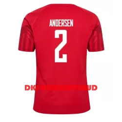 Danmark Joachim Andersen 2 Fodboldtrøje Herre Hjemmebane VM 2022