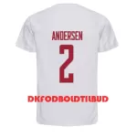 Danmark Joachim Andersen 2 Fodboldtrøje Herre Udebane VM 2022