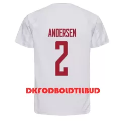Danmark Joachim Andersen 2 Fodboldtrøje Herre Udebane VM 2022 Danmark Joachim Andersen 2 Fodboldtrøje Herre Udebane VM 2022