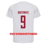 Danmark Martin Braithwaite 9 Fodboldtrøje Herre Udebane VM 2022