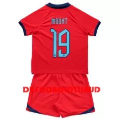 England Mason Mount 19 Fodboldtrøje Børn Udebane VM 2022