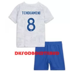 Frankrig Aurelien Tchouaméni 8 Fodboldtrøje Børn Udebane VM 2022
