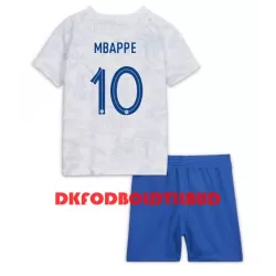 Frankrig Kylian Mbappé 10 Fodboldtrøje Børn Udebane VM 2022