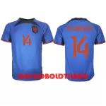 Holland Davy Klaassen 14 Fodboldtrøje Herre Udebane VM 2022
