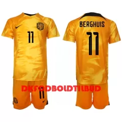 Holland Steven Berghuis 11 Fodboldtrøje Børn Hjemmebane VM 2022 Holland Steven Berghuis 11 Fodboldtrøje Børn Hjemmebane VM 2022