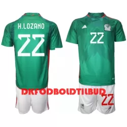 Mexico Hirving Lozano 22 Fodboldtrøje Børn Hjemmebane VM 2022 Mexico Hirving Lozano 22 Fodboldtrøje Børn Hjemmebane VM 2022
