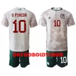 Mexico Orbelin Pineda 10 Fodboldtrøje Børn Udebane VM 2022