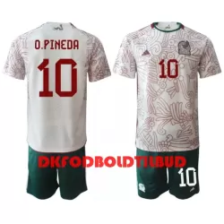 Mexico Orbelin Pineda 10 Fodboldtrøje Børn Udebane VM 2022 Mexico Orbelin Pineda 10 Fodboldtrøje Børn Udebane VM 2022