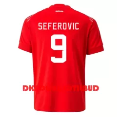 Schweiz Haris Seferovic 9 Fodboldtrøje Herre Hjemmebane VM 2022 Schweiz Haris Seferovic 9 Fodboldtrøje Herre Hjemmebane VM 2022