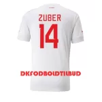 Schweiz Steven Zuber 14 Fodboldtrøje Herre Udebane VM 2022