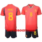 Spanien Koke 8 Fodboldtrøje Børn Hjemmebane VM 2022