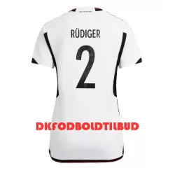 Tyskland Antonio Rudiger 2 Fodboldtrøje Dame Hjemmebane VM 2022 Tyskland Antonio Rudiger 2 Fodboldtrøje Dame Hjemmebane VM 2022