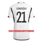 Tyskland Ilkay Gündogan 21 Fodboldtrøje Herre Hjemmebane VM 2022