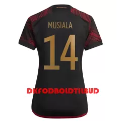Tyskland Jamal Musiala 14 Fodboldtrøje Dame Udebane VM 2022 Tyskland Jamal Musiala 14 Fodboldtrøje Dame Udebane VM 2022