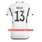 Tyskland Thomas Müller 13 Fodboldtrøje Dame Hjemmebane VM 2022