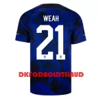 USA Timothy Weah 21 Fodboldtrøje Herre Udebane VM 2022