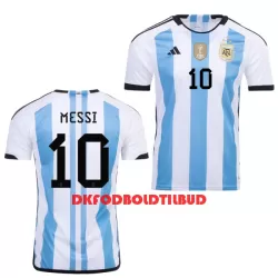 Argentina 3 Star Messi 10 Fodboldtrøje Herre Hjemmebane VM 2022