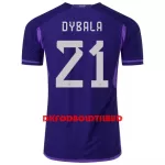 Argentina DYBALA 21 Fodboldtrøje Herre Udebane VM 2022
