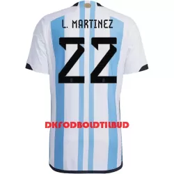 Argentina Lautaro Martinez 22 Fodboldtrøje Herre Hjemmebane VM 2022