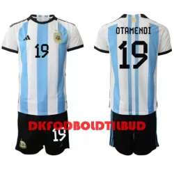 Argentina Nicolas Otamendi 19 Fodboldtrøje Børn Hjemmebane VM 2022
