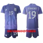 Argentina Nicolas Otamendi 19 Fodboldtrøje Børn Udebane VM 2022