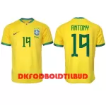 Brasilien Antony 19 Fodboldtrøje Herre Hjemmebane VM 2022