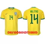 Brasilien Eder Militão 14 Fodboldtrøje Herre Hjemmebane VM 2022