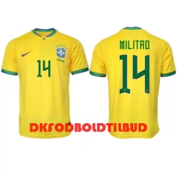 Brasilien Eder Militão 14 Fodboldtrøje Herre Hjemmebane VM 2022