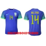 Brasilien Eder Militão 14 Fodboldtrøje Herre Udebane VM 2022